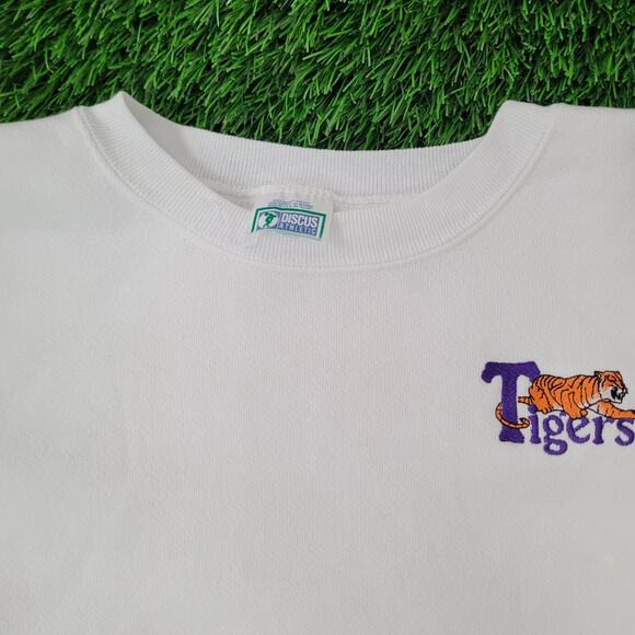 Vintage 90s Louisiana State University Sweatshirt Womens Medium 19x23 White USA - Picture 14 of 16